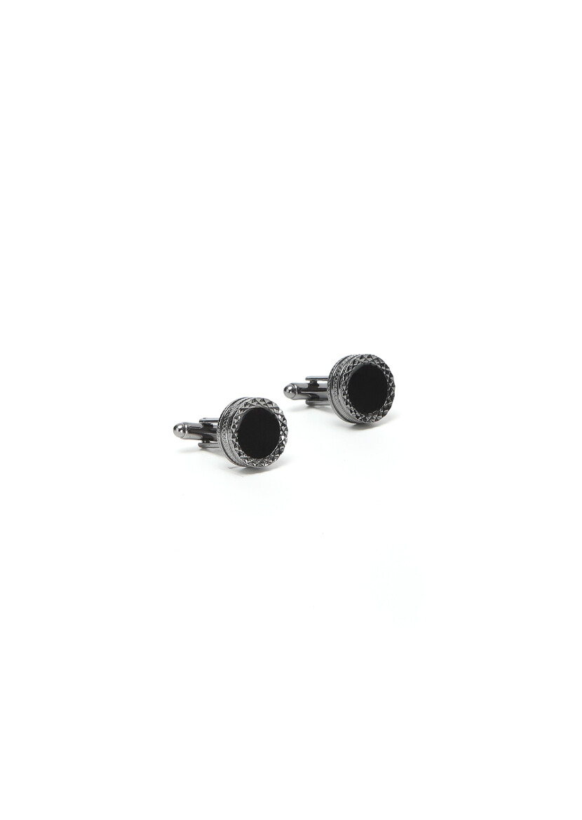 Black Brass Cuff Link - 1