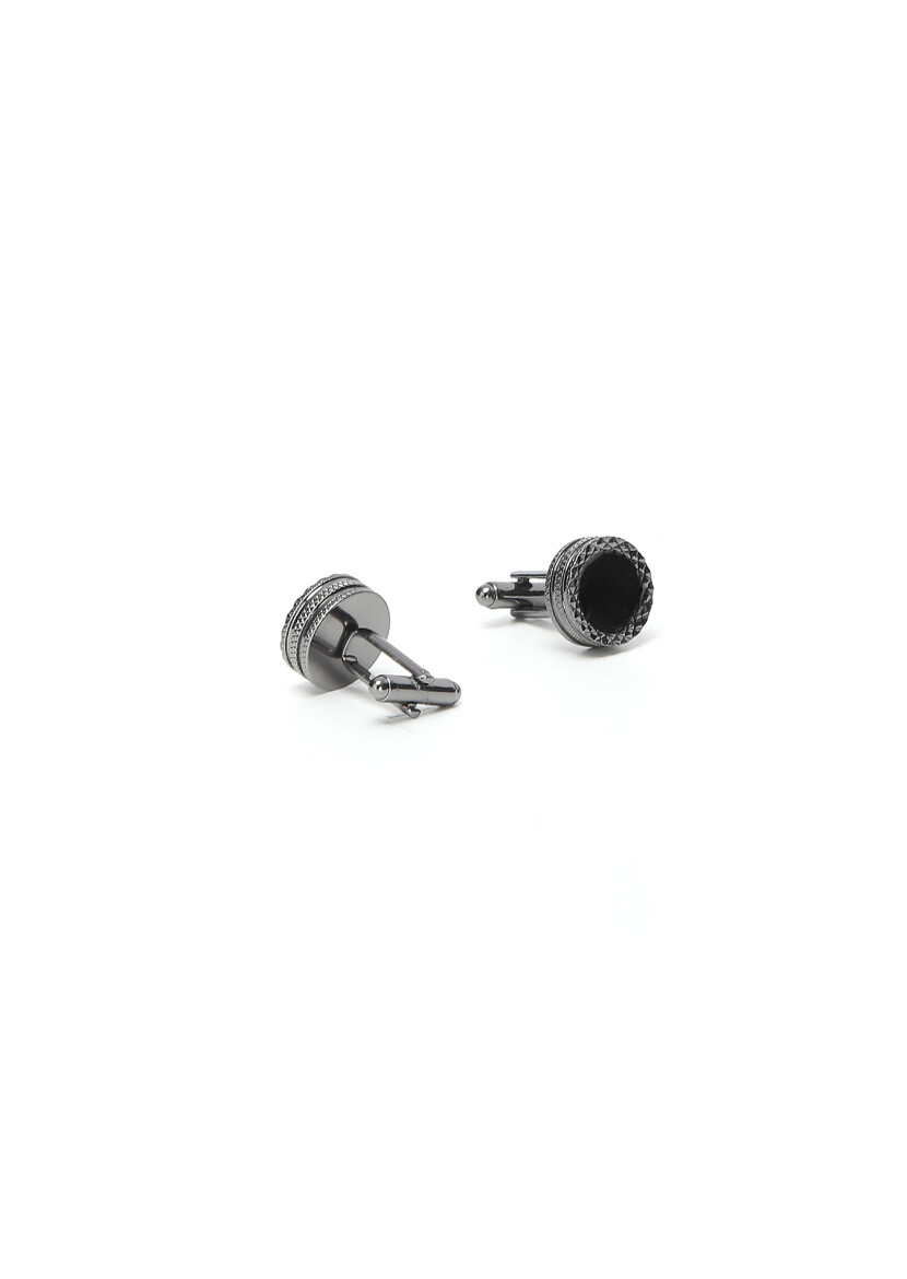 Black Brass Cuff Link - 2