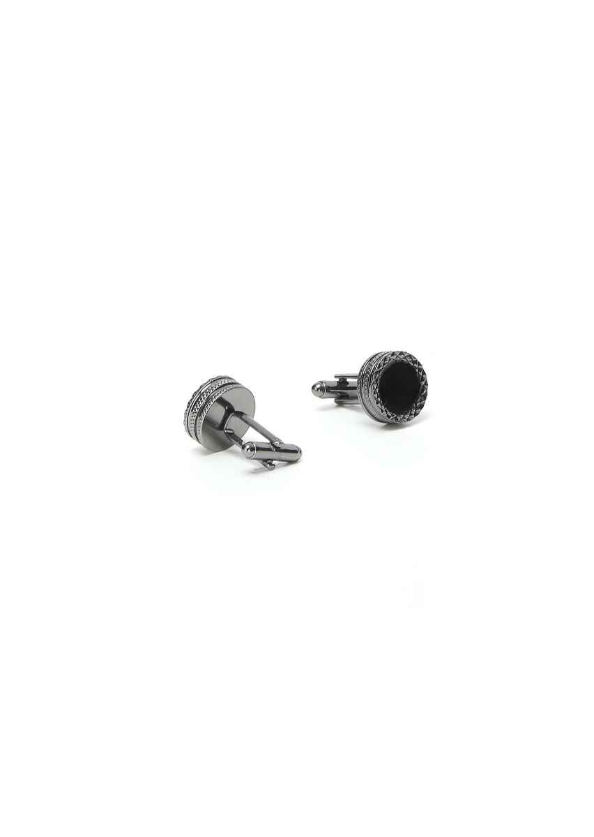Black Brass Cuff Link - 2