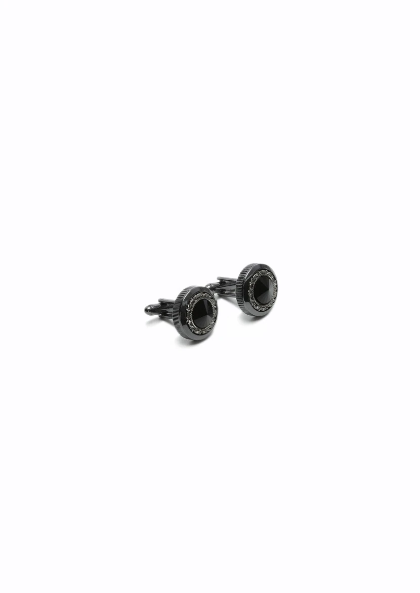 Black Brass Cuff Link - 1