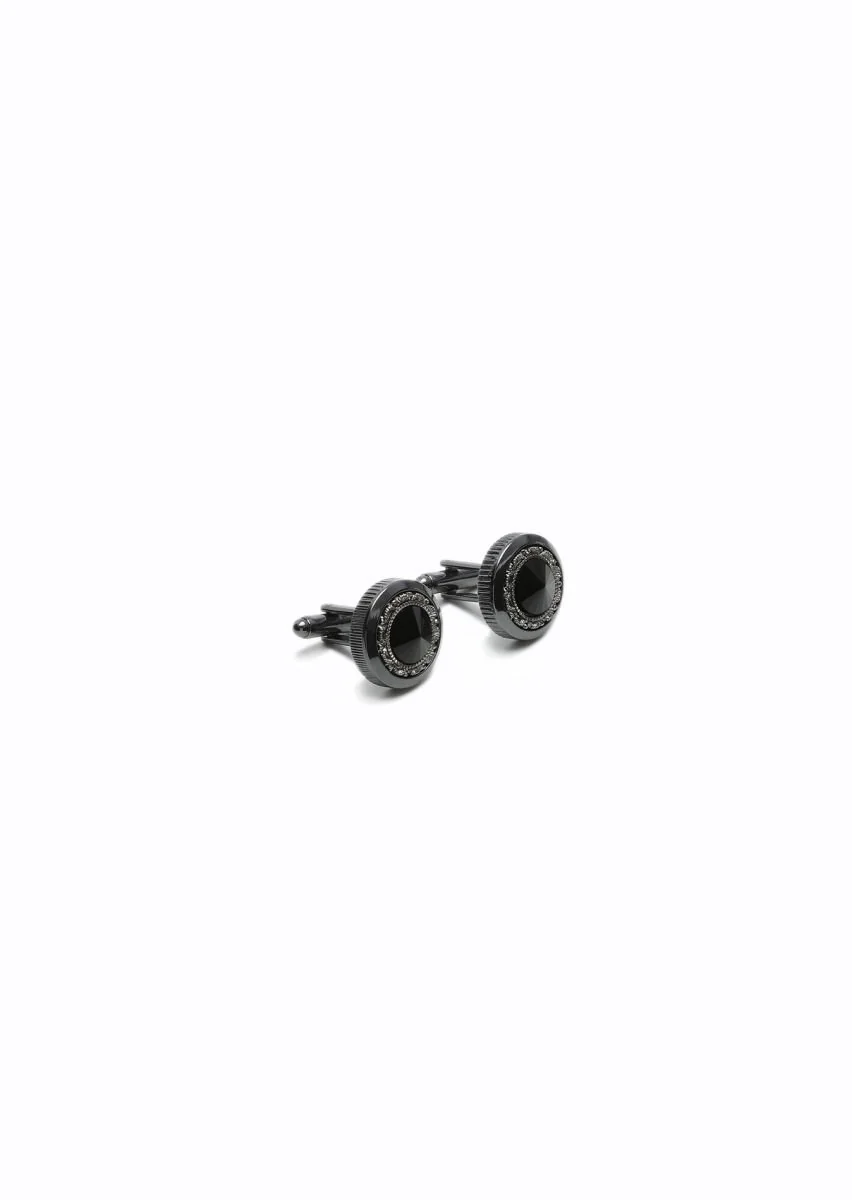 Black Brass Cuff Link - 1
