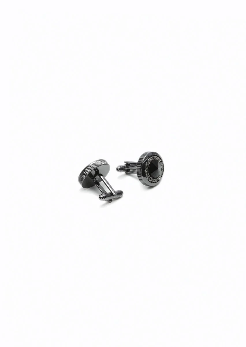 Black Brass Cuff Link - 2