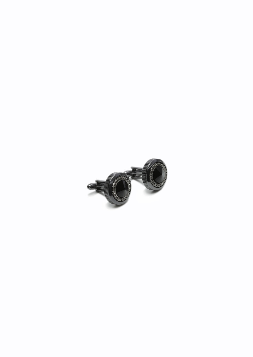 Black Brass Cuff Link - 1