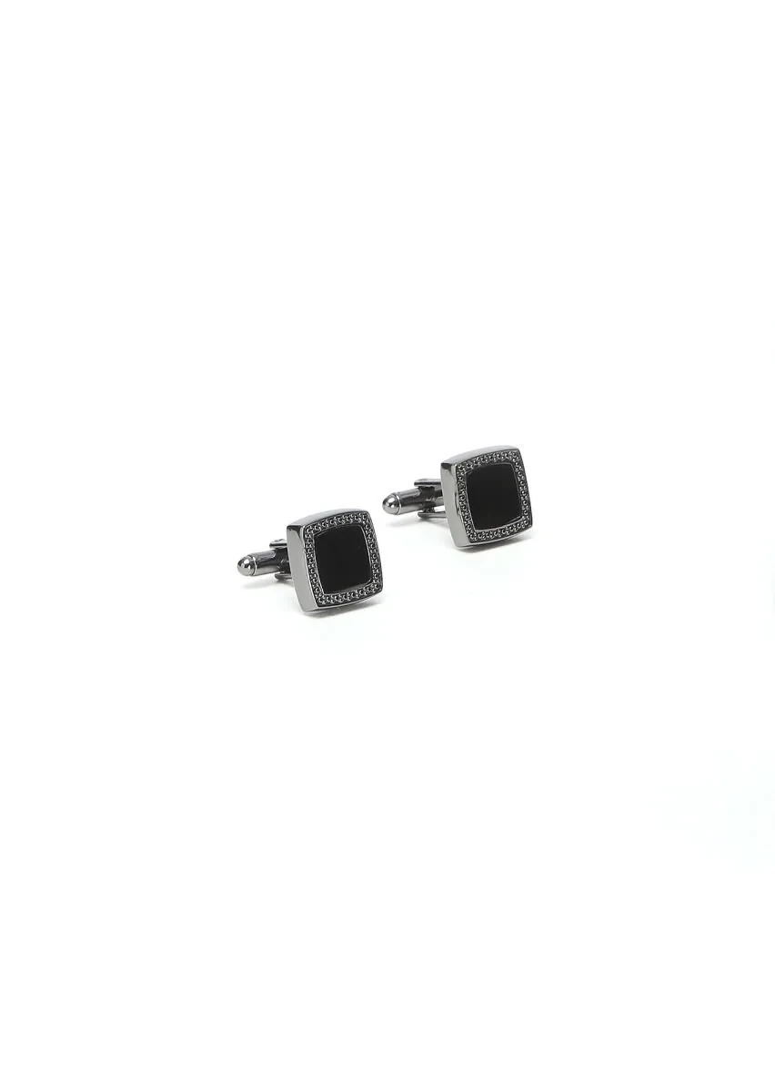 Black Brass Cuff Link - 1