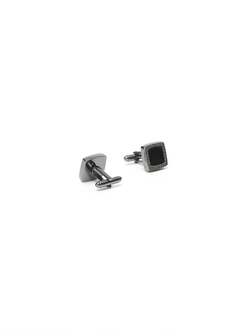 Black Brass Cuff Link - 2