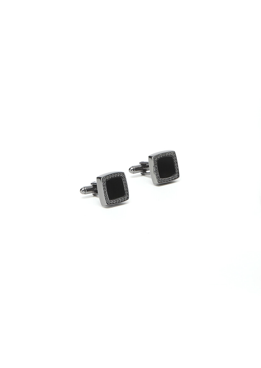 Black Brass Cuff Link - 1