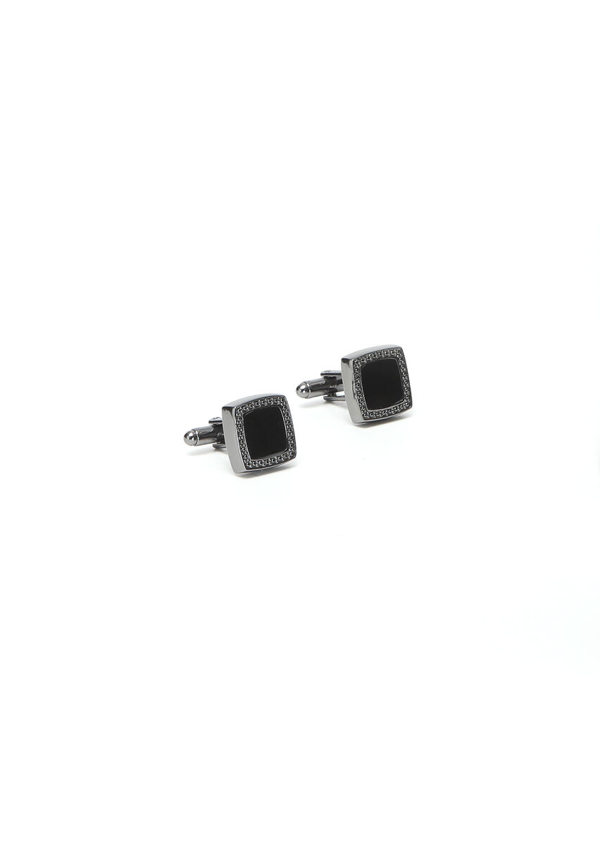 Black Brass Cuff Link - 1