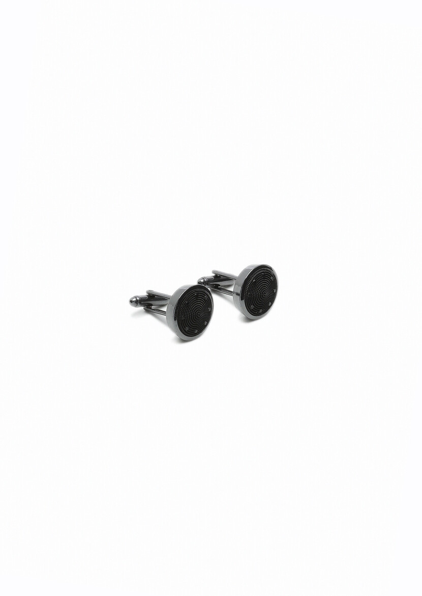 Black Brass Cuff Link - 1
