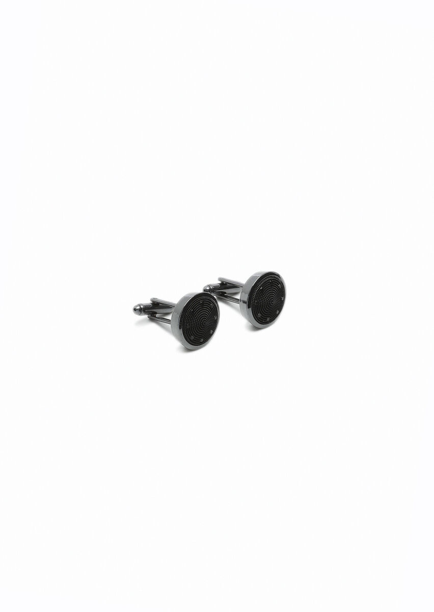 Black Brass Cuff Link - 1