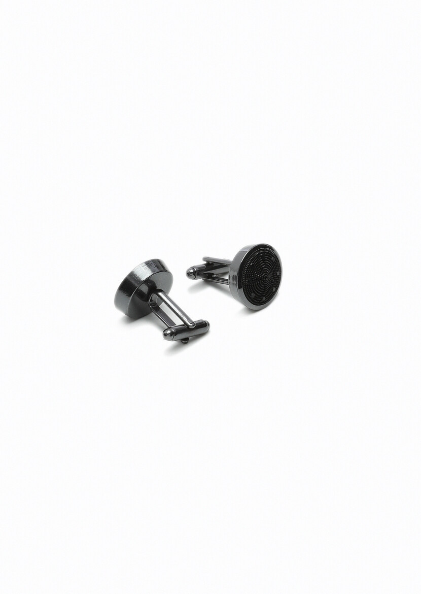 Black Brass Cuff Link - 2