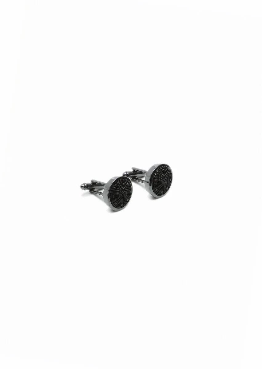 Black Brass Cuff Link - 1