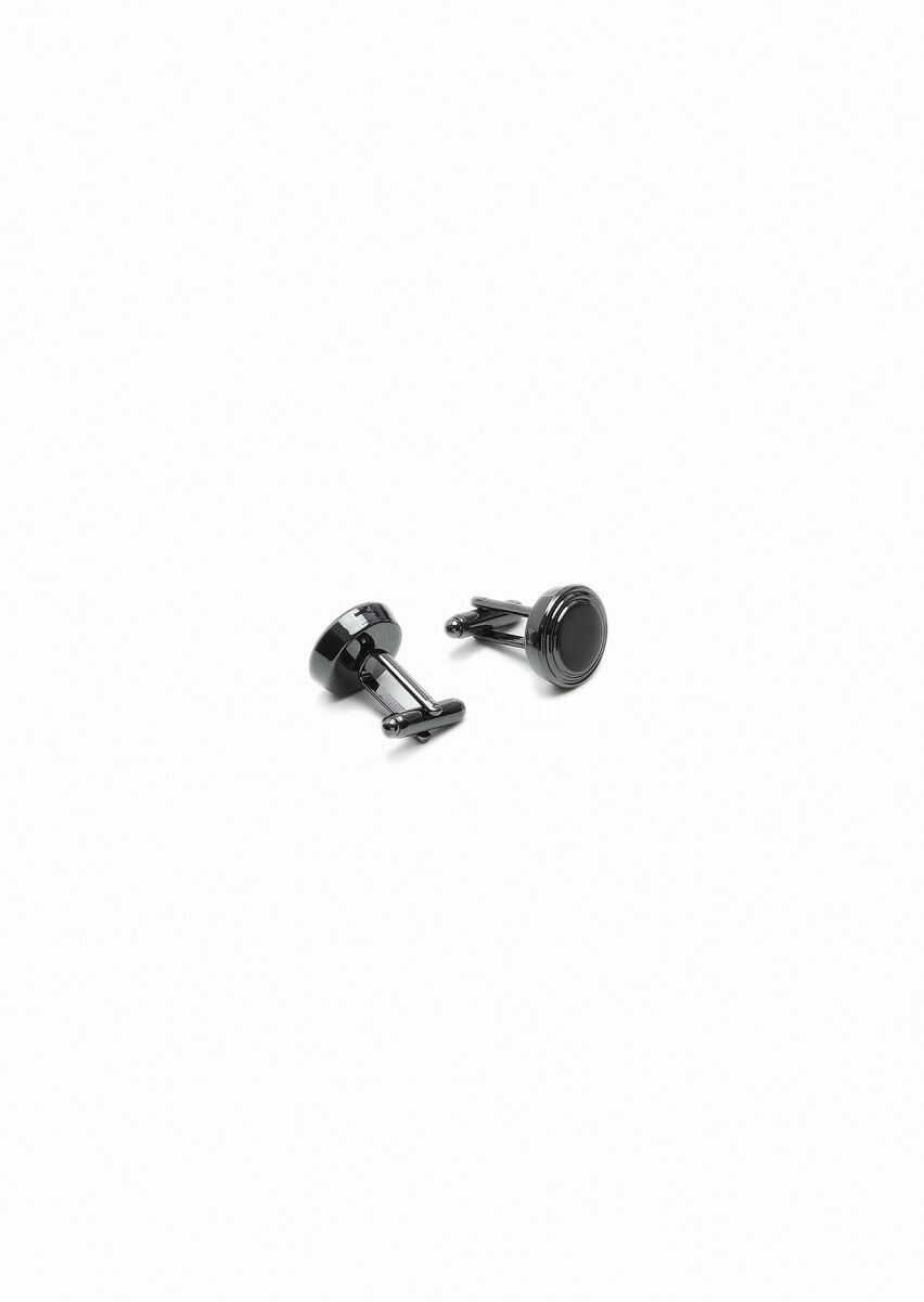 Black Brass Cuff Link - 2