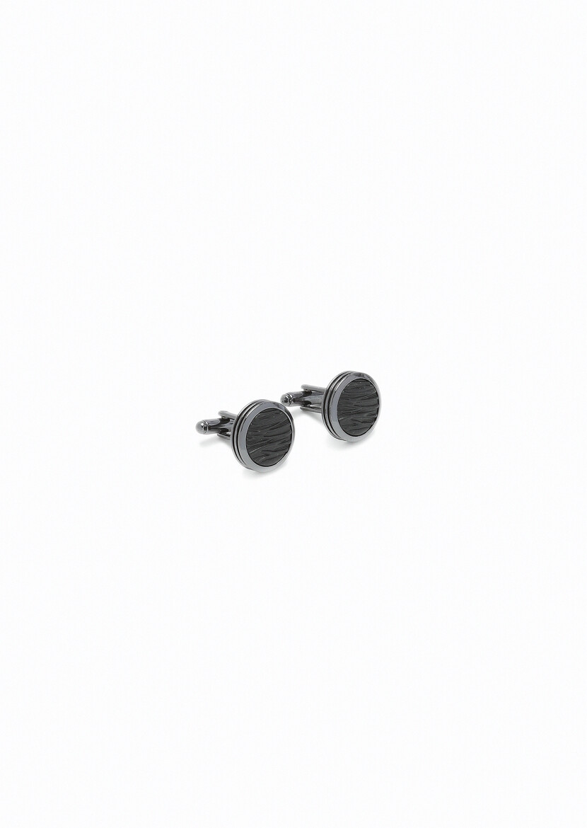 Black Brass Cuff Link - 1