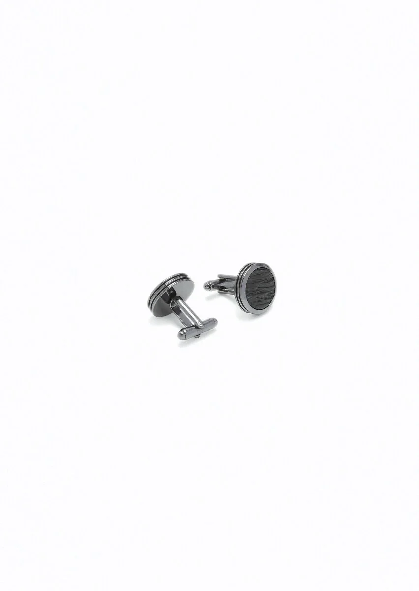 Black Brass Cuff Link - 2