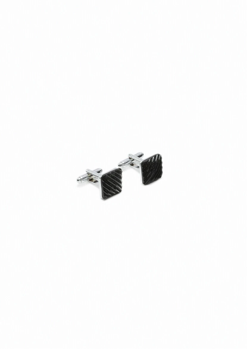 Black Brass Cuff Link - 1