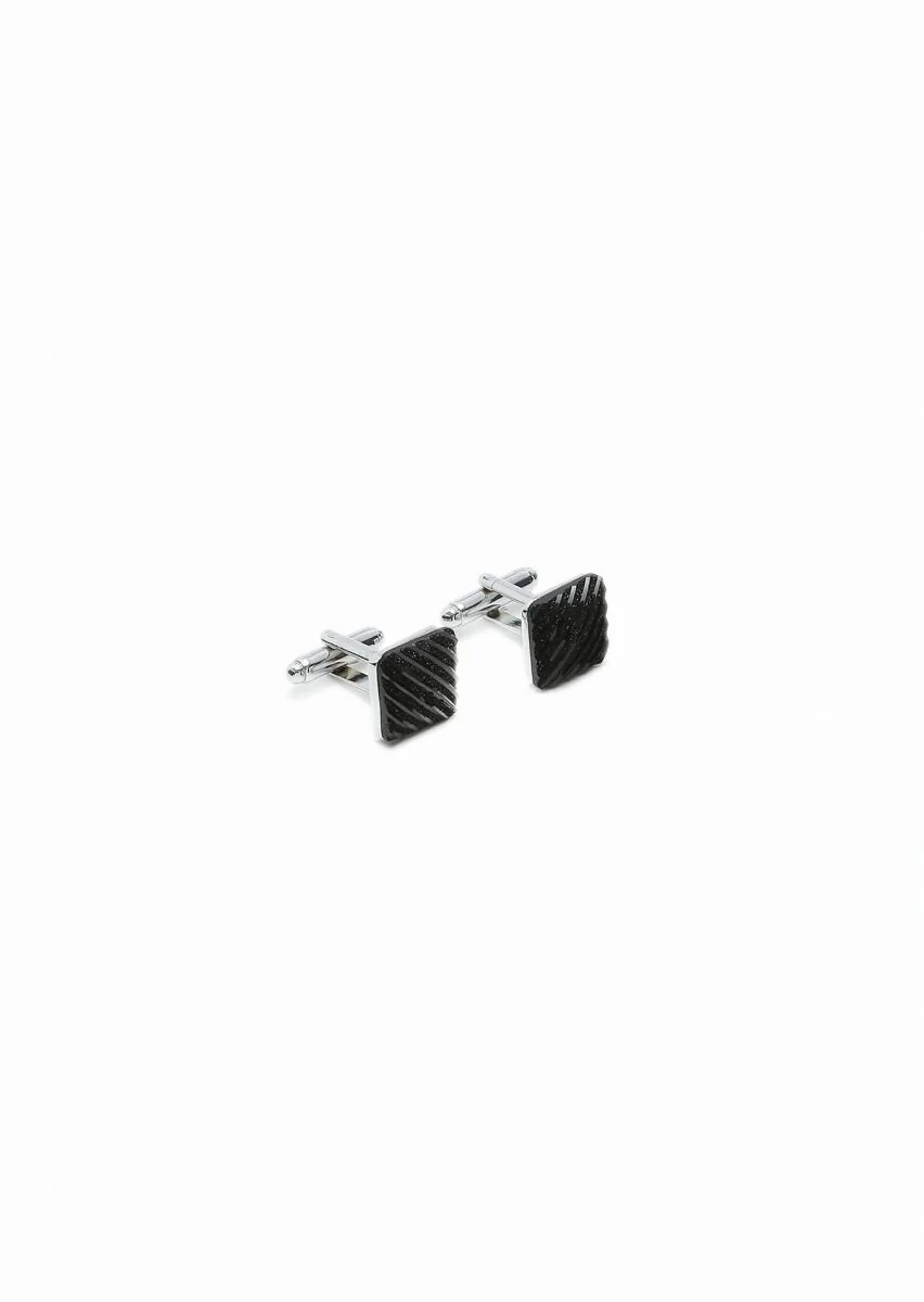Black Brass Cuff Link - 1