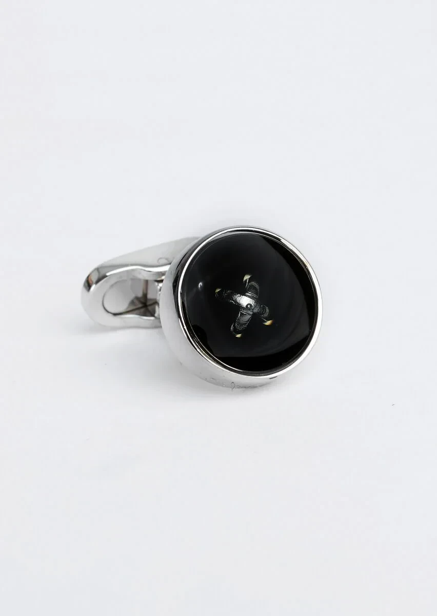 Black Brass Cuff Link - 3