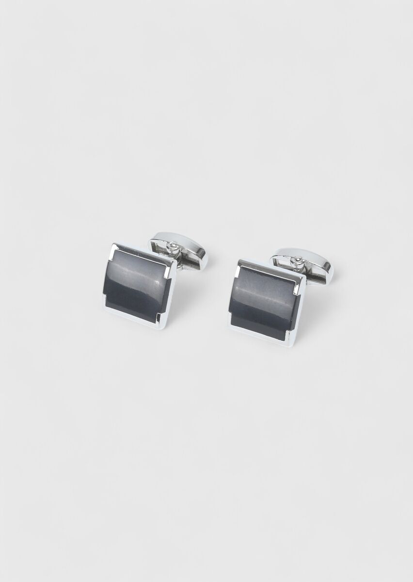 Black Brass Cuff Link - 1