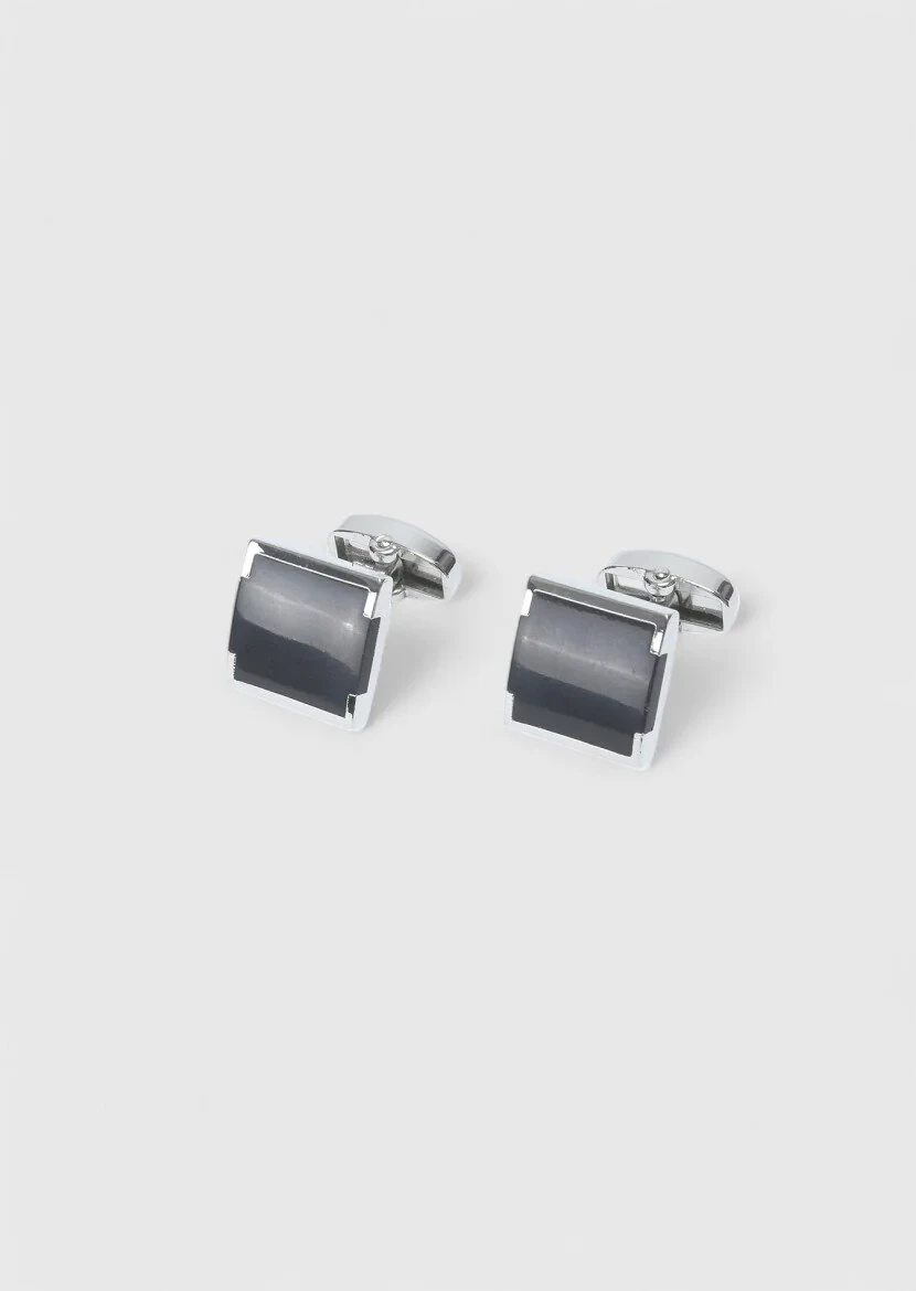 Black Brass Cuff Link - 1