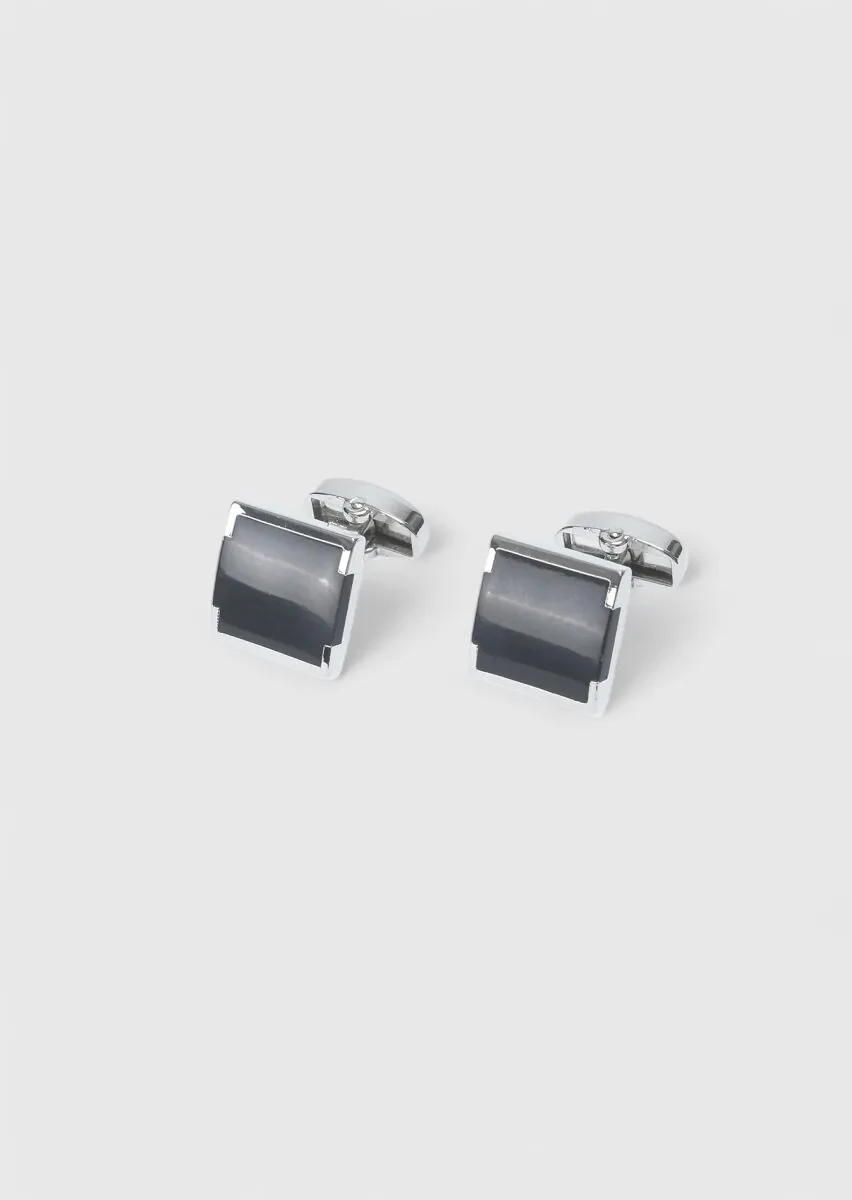 Black Brass Cuff Link - 1