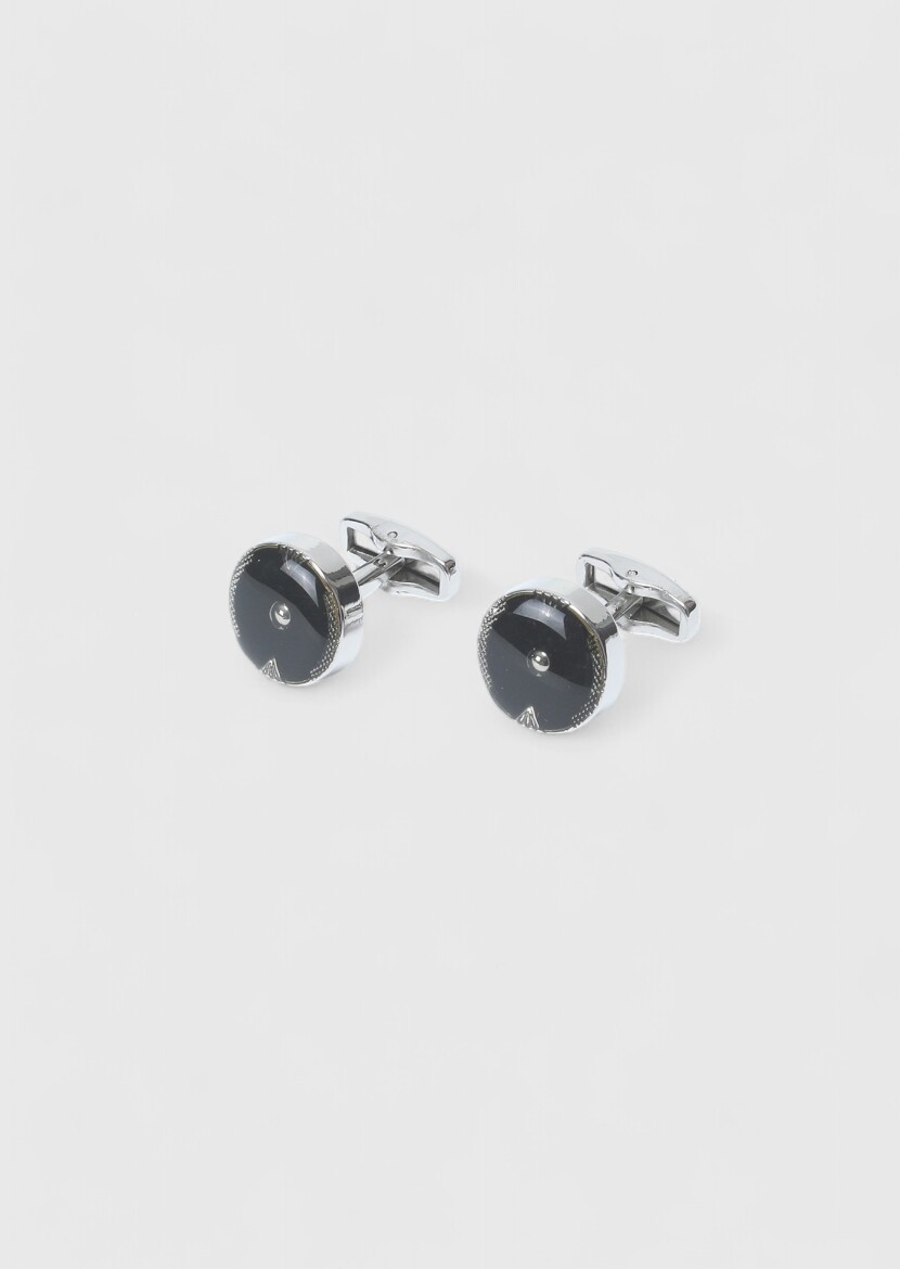 Black Brass Cuff Link - 1