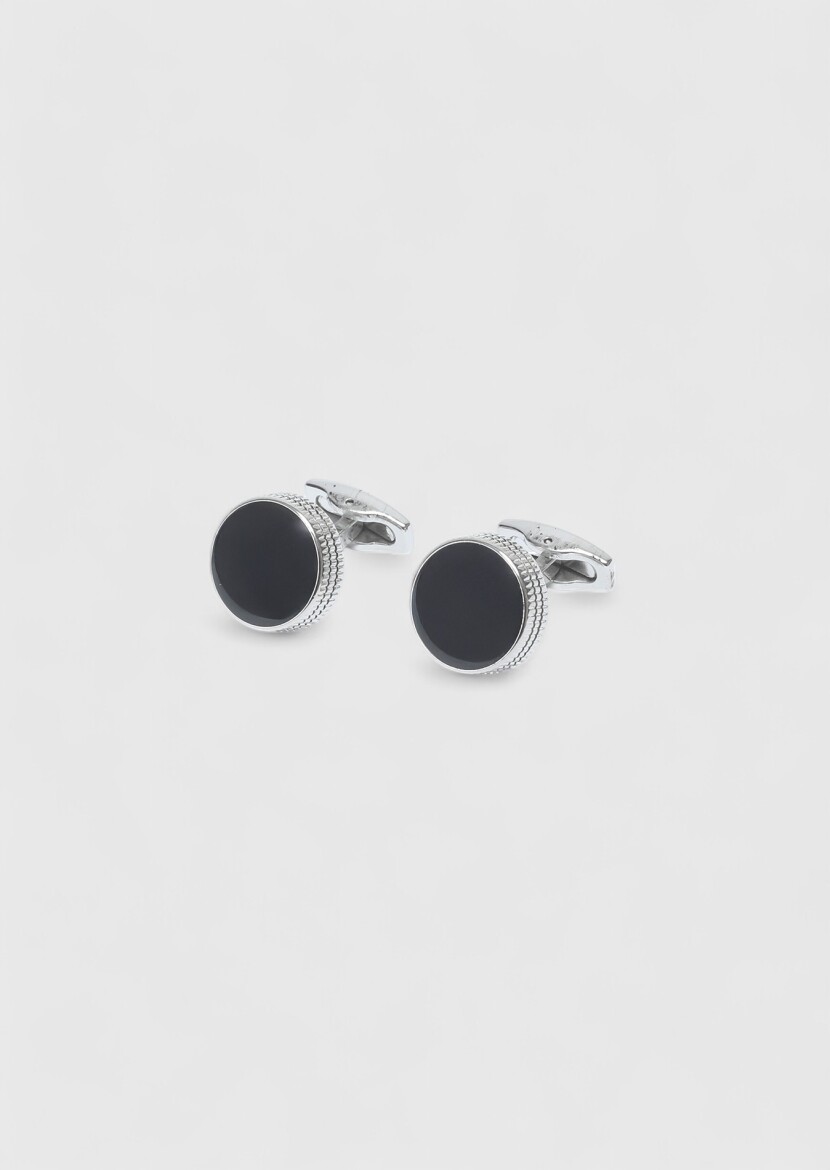 Black Brass Cuff Link - 1