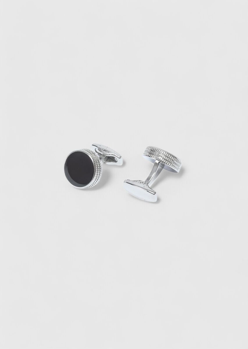 Black Brass Cuff Link - 2