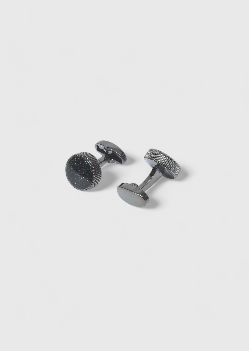Black Brass Cuff Link - 2