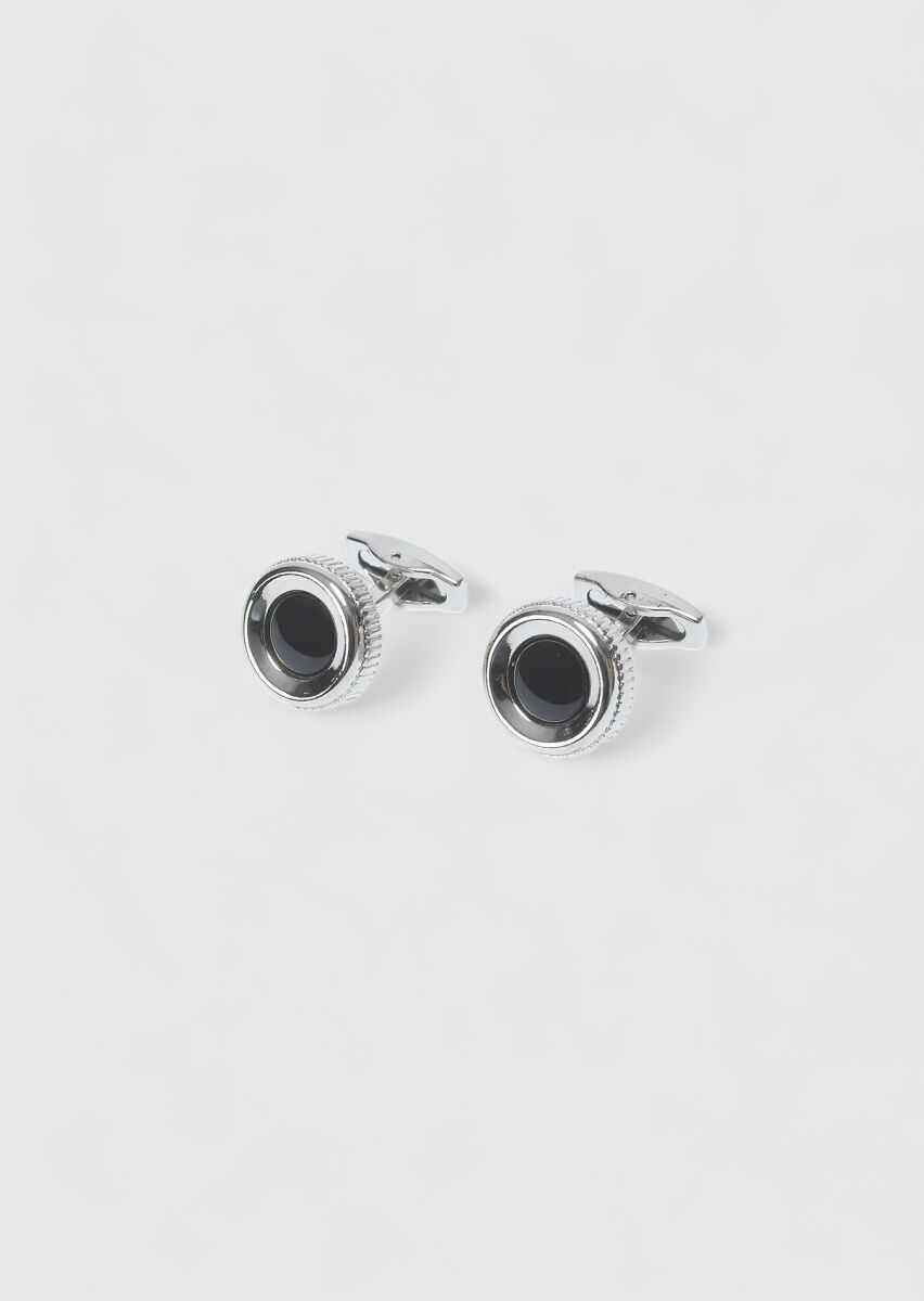 Black Brass Cuff Link - 1