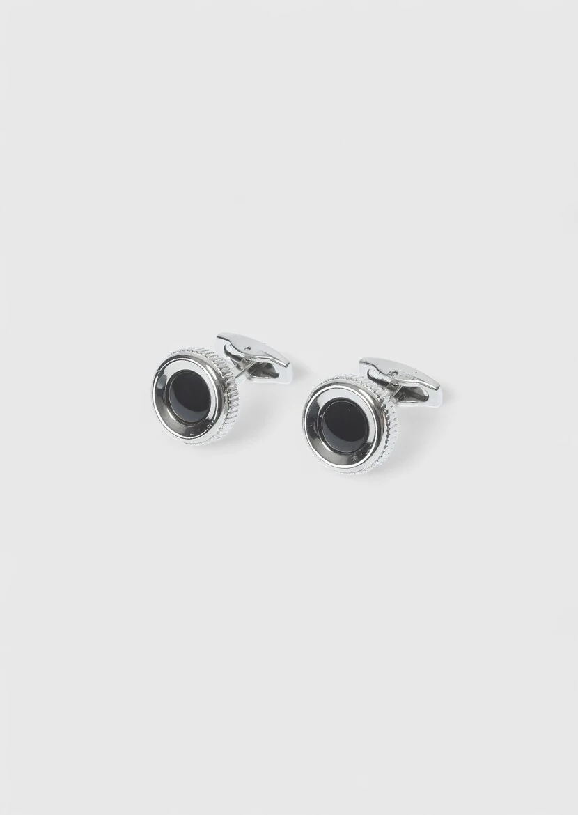 Black Brass Cuff Link - 1