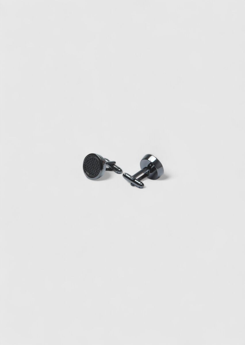 Black Brass Cuff Link - 1
