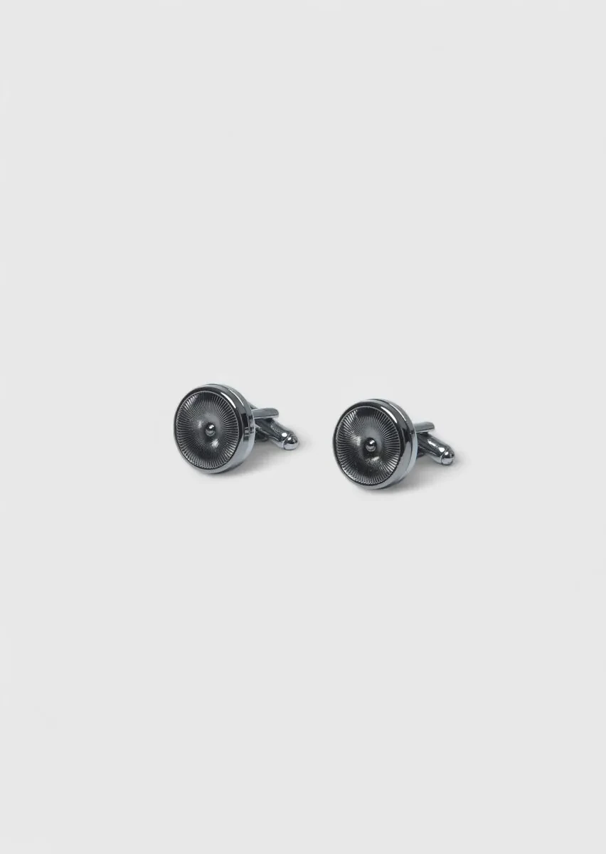 Black Brass Cuff Link - 1