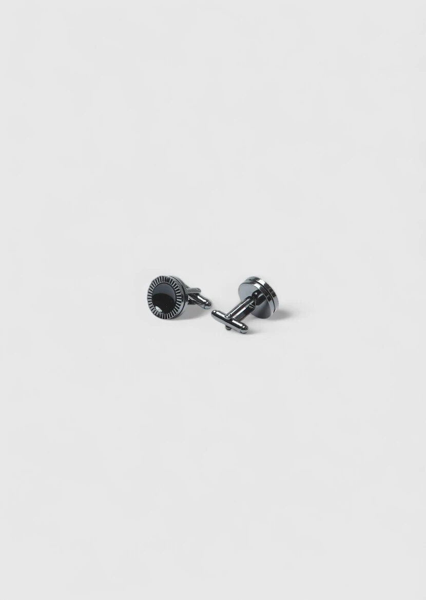 Black Brass Cuff Link - 1