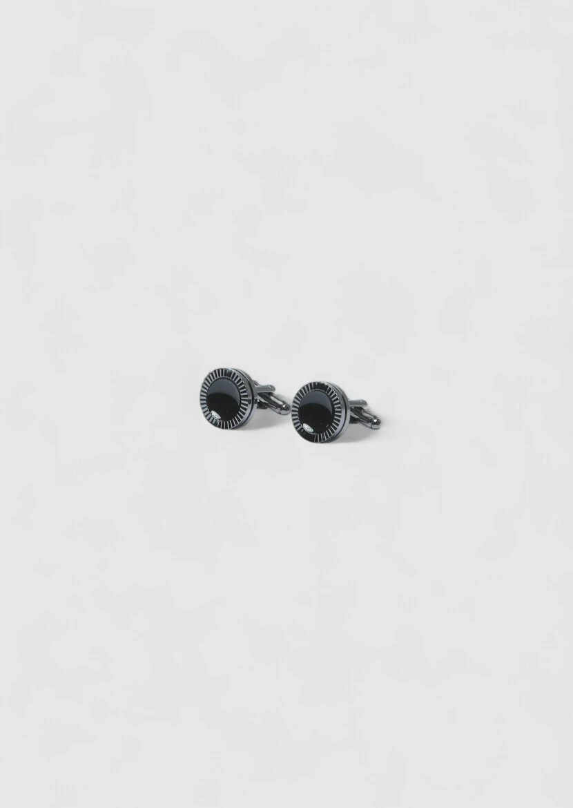 Black Brass Cuff Link - 2