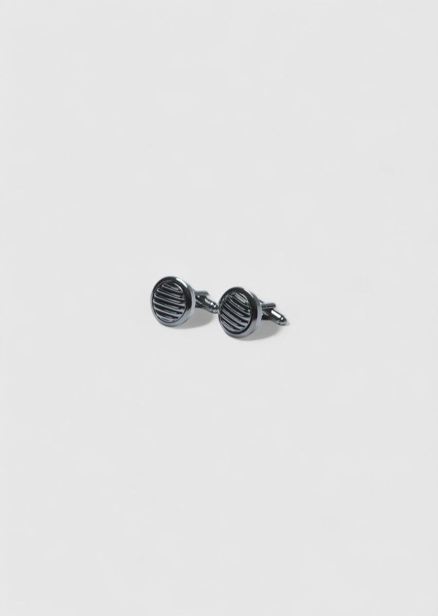 Black Brass Cuff Link - 2