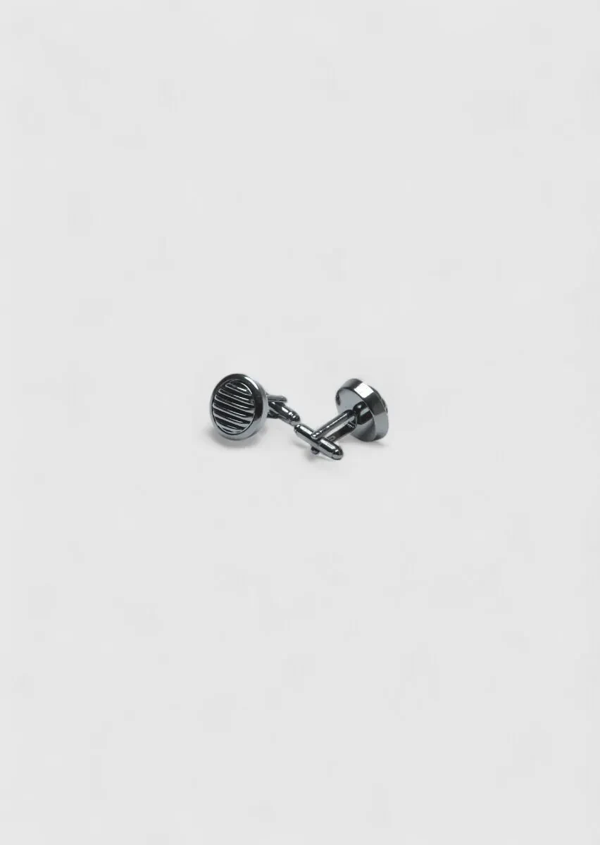 Black Brass Cuff Link - 1