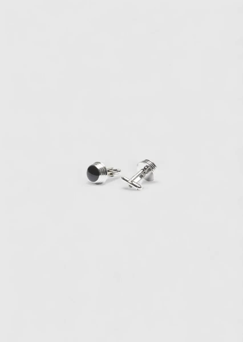 Black Brass Cuff Link - 1