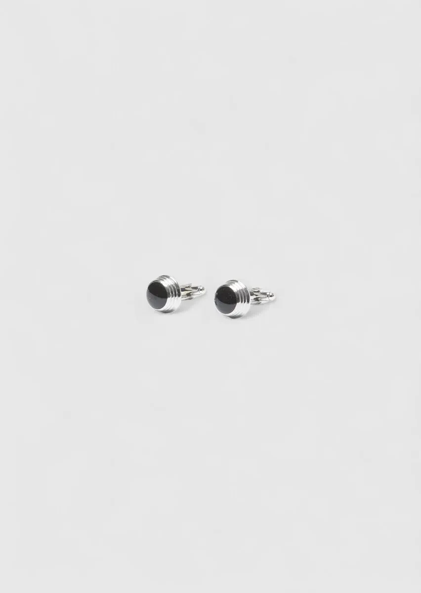 Black Brass Cuff Link - 2