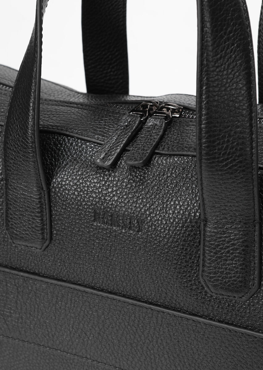 Black Leather Bag - 5