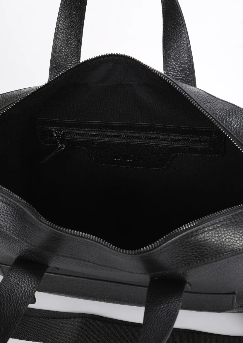 Black Cow Leather Bag - 9