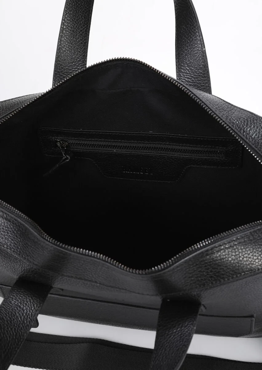 Black Cow Leather Bag - 9