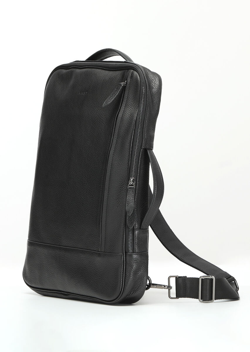 Black Cow Leather Bag - 3