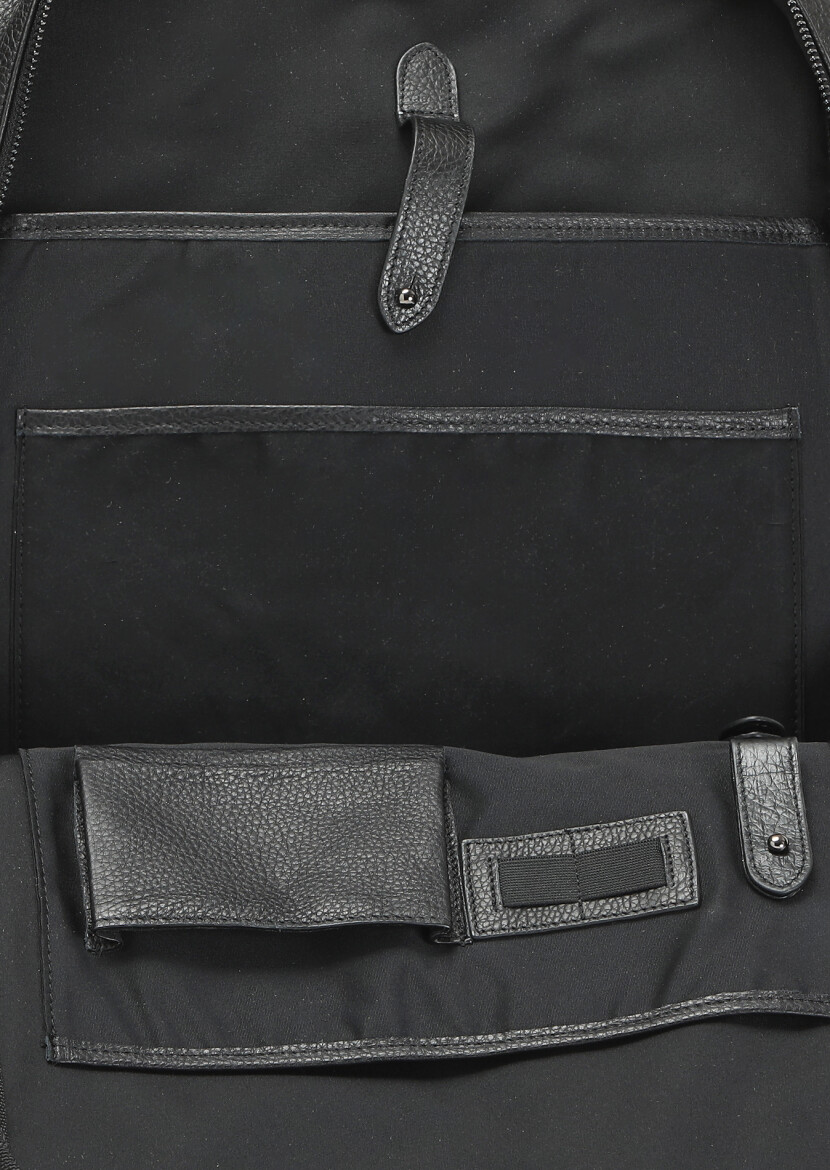 Black Cow Leather Bag - 4