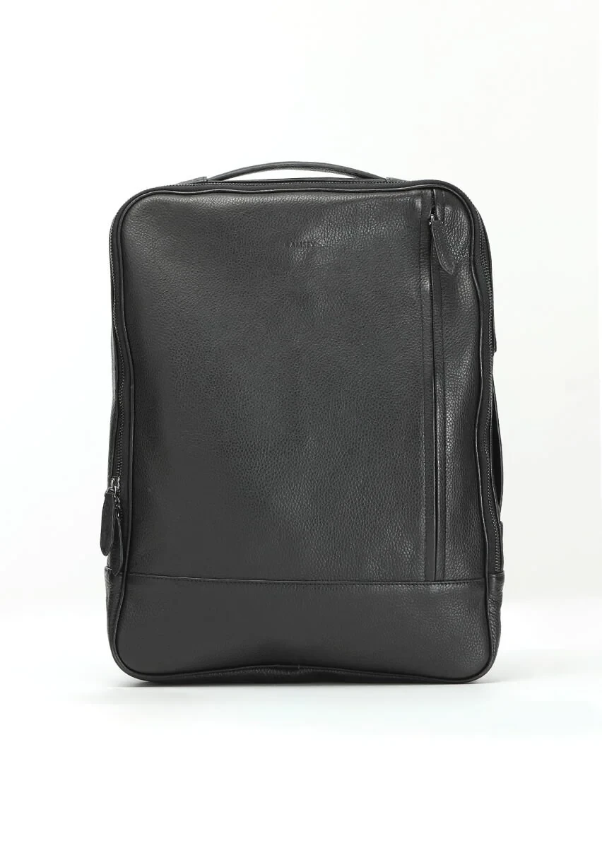 Black Cow Leather Bag - 1