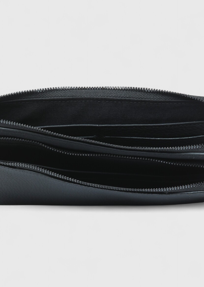 Black Cow Leather Bag - 3