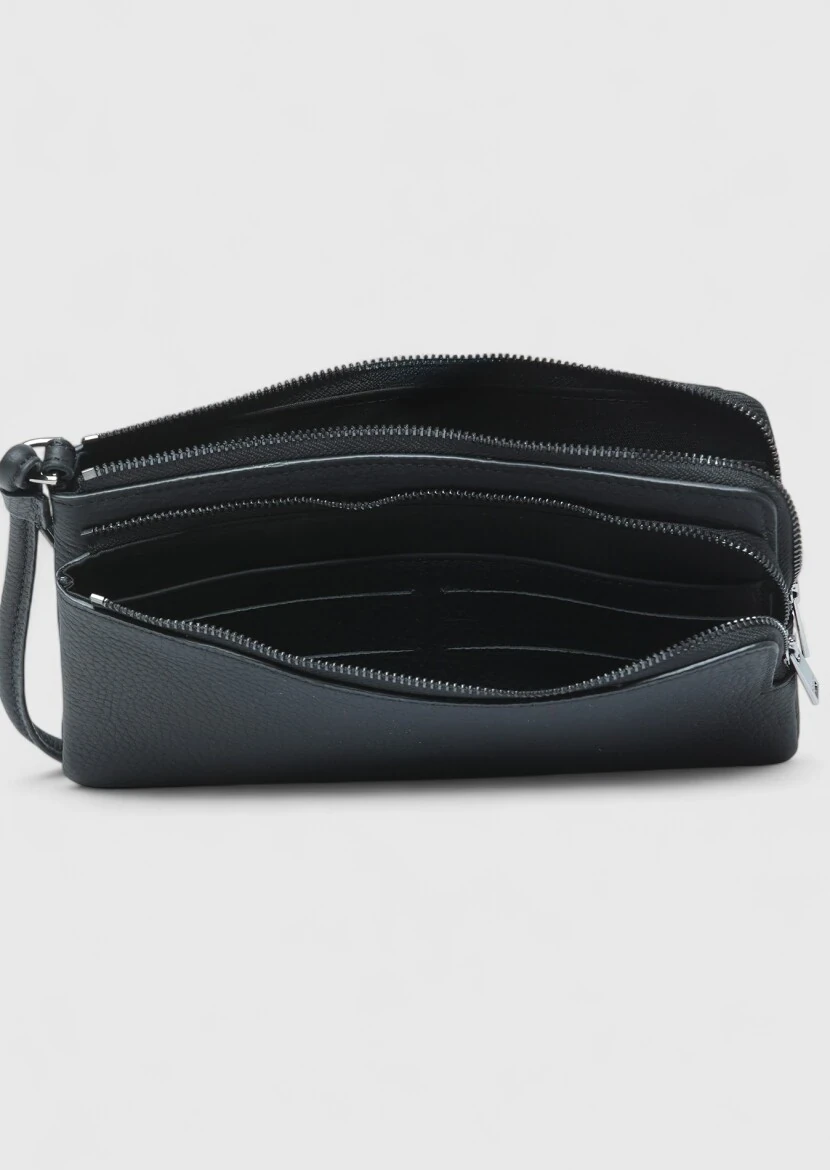 Black Cow Leather Bag - 2