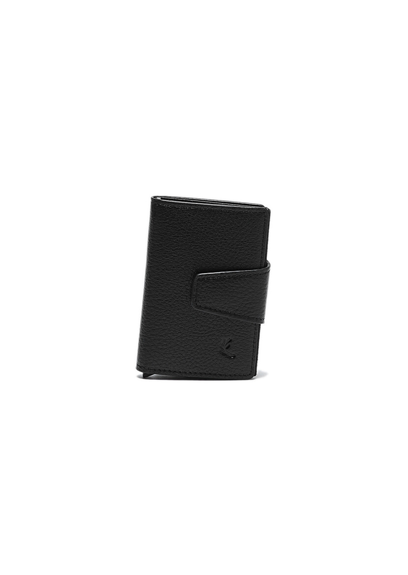 Black Cow Leather Card Holder - 1
