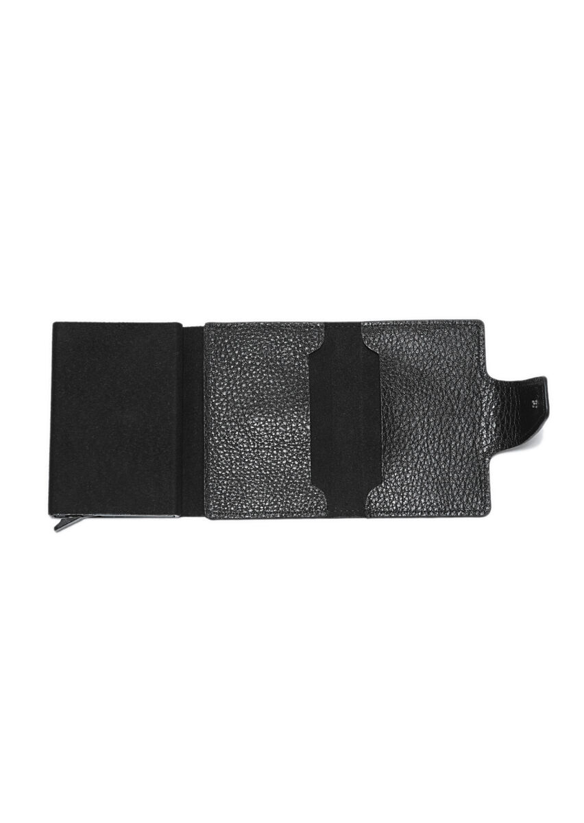 Black Cow Leather Card Holder - 4