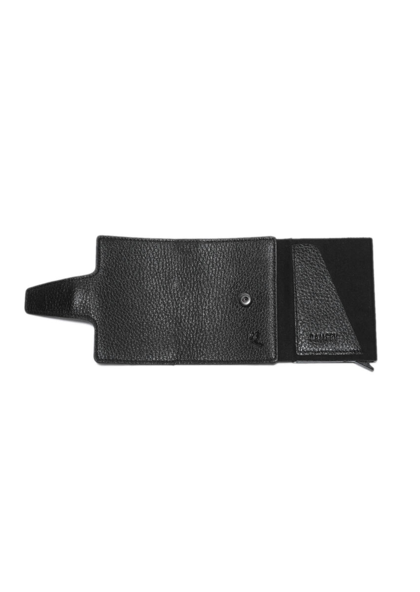 Black Cow Leather Card Holder - 5