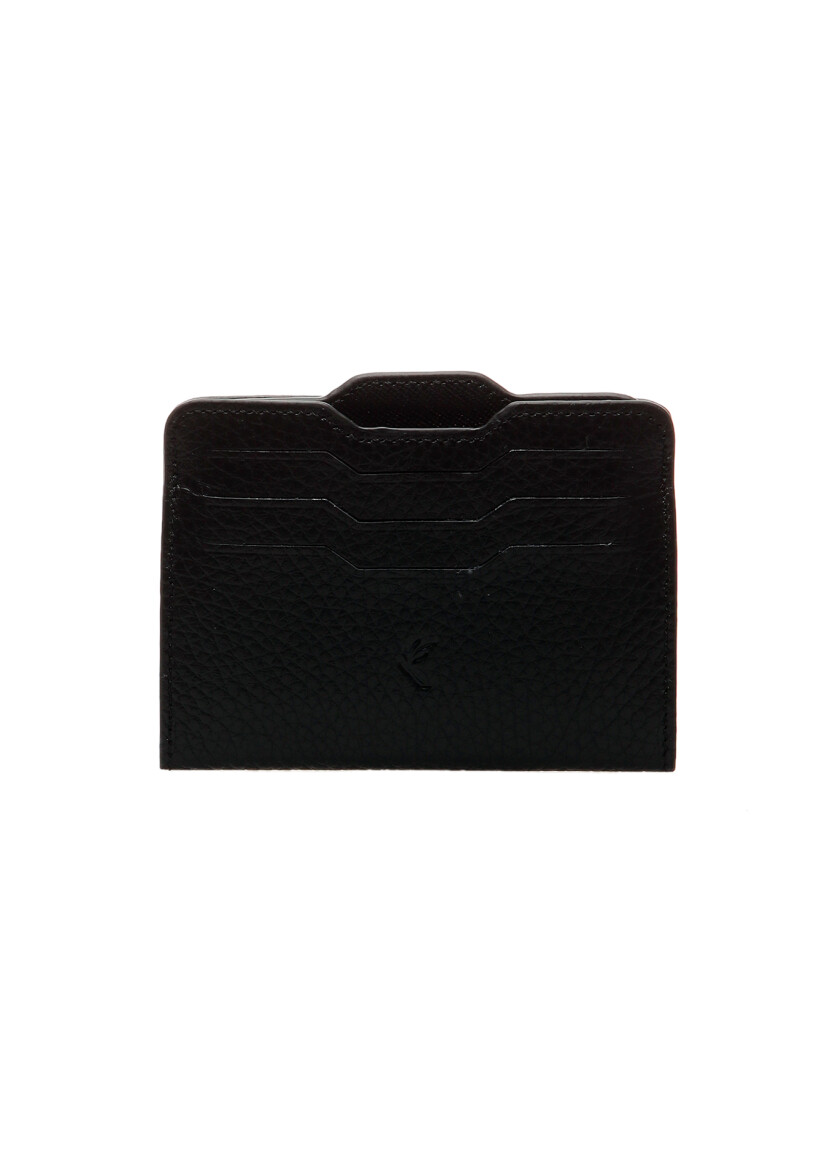 Black Cow Leather Card Holder - 2